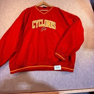 Pro Edge Iowa State Cyclones V-Neck Windbreaker Pullover Red Mens XL NCAA Gear